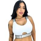 Top Academia Bojo Removível Feminino Prata