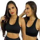 Top Academia Feminino Sem Bojo Reforçado Preto Suplex