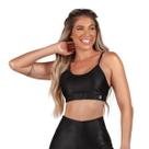 Top Academia Feminino Sintilante Malha Poliamida Gelado Leve Compressão Ajustável ao Corpo UV50+