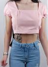 Top Avis Rosa Feminino 100% Algodão Blufera Jeans 21603-1