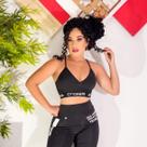 Top Bojo Strapy Feminino Academia Treinos Fitness Corrida Suplex