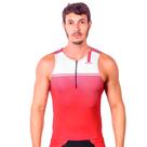 Top camisa sem mangas triathlon elite marsala proteção uv 50+ kauna