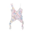 Top Camisole Sem Mangas Com Estampa De Leopardo E Renda Para Mulheres, Top De Praia Verão Com Costas
