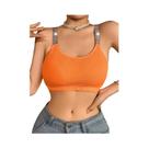 Top Camisole Slim Fit Feminino Estilo Europeu-Americano, Cropped Confortável, Tank Top Para Garotas