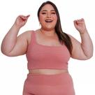 Top Canelado Plus Size Roupa Academia Fitness Feminina