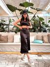 Top cetim matte preto