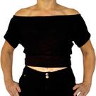 Top Ciganinha Ombro a Ombro Elástico Barra Liso Viscolycra Pp ao Plus Size