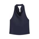 Top Corset Feminino Halter De Cetim Sem Costas Amarelo Rosa Preto Elegante Sexy Para O Verão