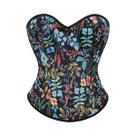 Top Corset Gótico Com Estampa Floral Para Mulheres, Sexy, Com Cadarço, Controle De Barriga, Fantasia