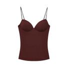 Top Corset Sem Mangas E Costas Descobertas Em Burgundy Para Mulheres, Verão, Sexy, Chic E Elegante