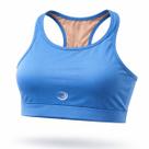 Top Costas Meia Lua Poliamida Yoga Pilates Corrida Esportivo AZUL PETROLEO