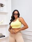 Top Cropped alcinha costas nua feminino Basic Liso