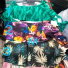 Top Cropped Babado Avulso Biquini Com Bojo Moda Praia