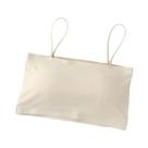 Top Cropped Branco Sem Costura, Sem Alças, Camisola De Verão 2023, Blusas Sólidas
