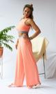 Top Cropped Decote Alto Coral Top Cropped Decote Alto Coral