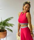 Top Cropped Decote Alto Pink Top Cropped Decote Alto Pink