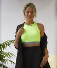 Top Cropped Decote Alto Verde Neon Top Cropped Decote Alto Verde Neon