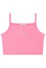 Top Cropped em Poliamida Infantil Menina Kukiê Rosa Neon Top Cropped em Poliamida Infantil Menina Kukiê Rosa Neon
