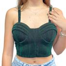 Top Cropped Estruturado com Bojo e Alças Finas