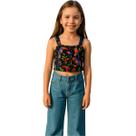 Top Cropped Fábula Soy Latina Preto Verão Top Cropped Fábula Soy Latina Preto Verão