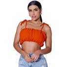 Top cropped faixa bufante com bojo e alças de amarração ou sem alças duna pipoca forrado tamanho unico slim veste 38 40 42 Top cropped faixa bufante com bojo e alças de amarração ou sem alças duna pipoca forrado tamanho unico slim veste 38 40 42