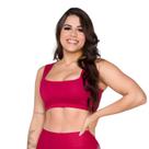 Top Cropped Faixa Poliamida Feminino Sem Bojo Sustentação Compressão Esporte Malhar Fitness Academia