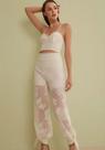 Top Cropped Feminino de Alça Detalhe Renda