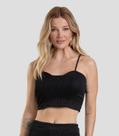 Top Cropped Feminino De Alça Texturizada Dianna Preto