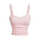Top Cropped Feminino Estilo Grunge Com Renda E Patchwork Canelado Y2K Top Cropped Feminino Estilo Grunge Com Renda E Patchwork Canelado Y2K