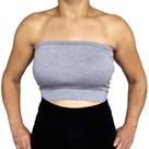 Top Cropped Feminino Faixa sem alça Elástico Barra Liso Viscolycra Pp a Plus Size