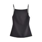 Top Cropped Feminino Preto e Branco - Sem Mangas, Alças Finas e Decote Sexy