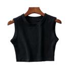 Top Cropped Feminino Vintage Branco Estilo Biker Punk Sem Mangas Moda Coreana Verão Top Cropped Feminino Vintage Branco Estilo Biker Punk Sem Mangas Moda Coreana Verão