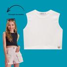 Top Cropped Juvenil Lilimoon em Soft Line Off White