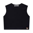 Top Cropped Juvenil Lilimoon em Soft Line Preto