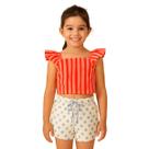 Top Cropped Listras Rosa Verão Fábula