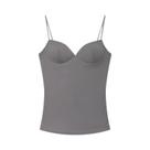 Top Cropped Marrom Sem Mangas Para Mulheres, Corpete Sem Costas Com Alças, Bodycon Sexy, Bustiê,