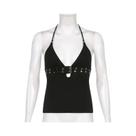 Top Cropped Preto Sem Costas Com Amarração Estilo Bandagem, Retrô Y2K, Fofo, Para Festas, Praia,