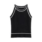 Top Cropped Preto Sexy Sem Mangas - Malha Traf 2023