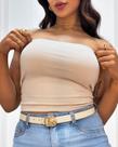Top Cropped sem alça Verão Estiloso