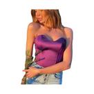 Top Cropped Sem Mangas Sexy Para Mulheres, Corset Slim, Casual E Elegante Para O Verão