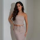 Top cropped susie jeans feminino