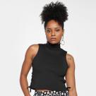 Top Cropped Tricô Mercatto Canelada Feminina
