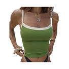 Top Cropped Verde Sem Mangas Tricotado Para Mulheres, Sexy, Básico, Com Patchwork, Casual De Verão, Top Cropped Verde Sem Mangas Tricotado Para Mulheres, Sexy, Básico, Com Patchwork, Casual De Verão,