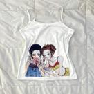 Top Cropped Vintage Sem Mangas Goth Emo Girl Y2k 90s Streetwear Corset Casual Camiseta Feminina