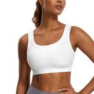 Top CRZ YOGA Branco Pequeno Sem Fio Médio Impacto