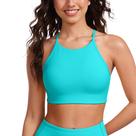 Top CRZ YOGA Butterluxe com Decote Alto, Costas em Y e Bojo Removível, Tamanho Grande