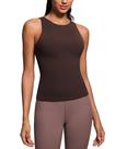 Top CRZ YOGA Butterluxe Racerback com Bojo Marrom P XS
