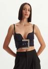 Top De Alça Com Maxi Fivela Preto(502TP001127)-M