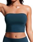 Top de Biquíni CRZ YOGA Longline com Bojo Ajustável Azul M