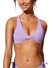 Top de Biquíni CRZ YOGA Torcido Frente Cruzada Roxo G
